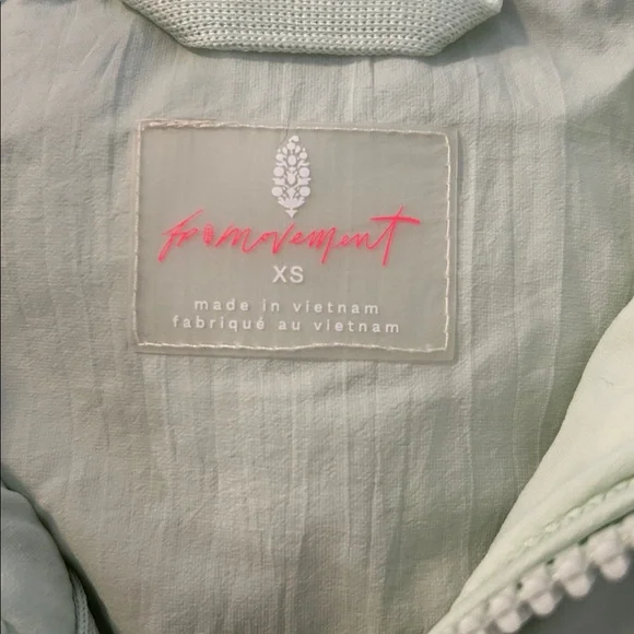 Free People movement mint green quilted jacket xxs over sized - Picture 9 of 10